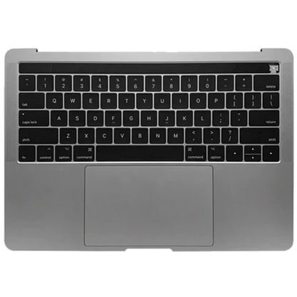 Used Top case for A1989 MacBook Pro 13 inch 2018 2019 Keyboard Trackpad Touch Bar with Battery