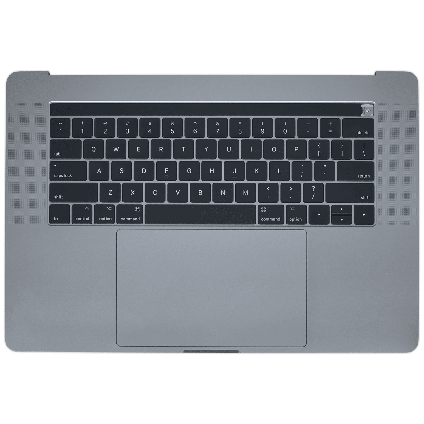 Used Top case for A1990 MacBook Pro 15 inch 2018 2019 Keyboard Trackpad Touch Bar Only