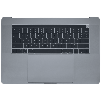 Used Top case for A1990 MacBook Pro 15 inch 2018 2019 Keyboard Trackpad Touch Bar Only