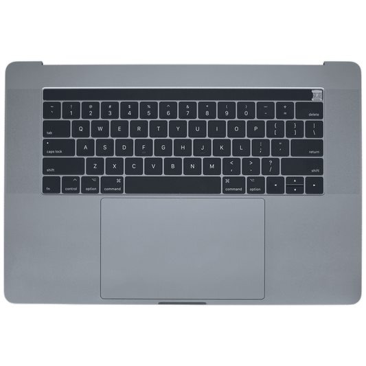 Used Top case for A1990 MacBook Pro 15 inch 2018 2019 Keyboard Trackpad Touch Bar Only